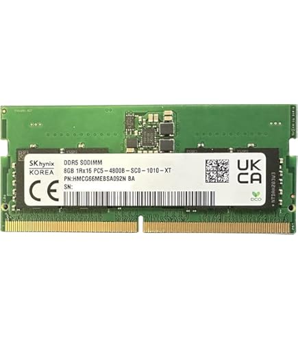 SK Hynix 8GB DDR5 4800MHz SODIMM PC5-4800B-SC0 1Rx16 1.1V SO
