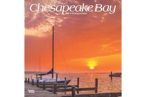 Chesapeake Bay | 2025 12 x 24 Inch Monthly Square Wall Calendar | Plastic-Free | BrownTrout | USA United States of America Scenic Nature Ocean Sea Coast