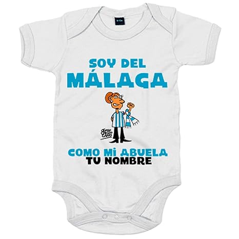 Body bebé soy del Málaga como mi abuela personalizable con ...