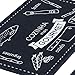 Carvapet Non-Slip Kitchen Mats Set Rubber Backing Doormat Runner Rug Set, Cozinha Design (Navy Blue 15