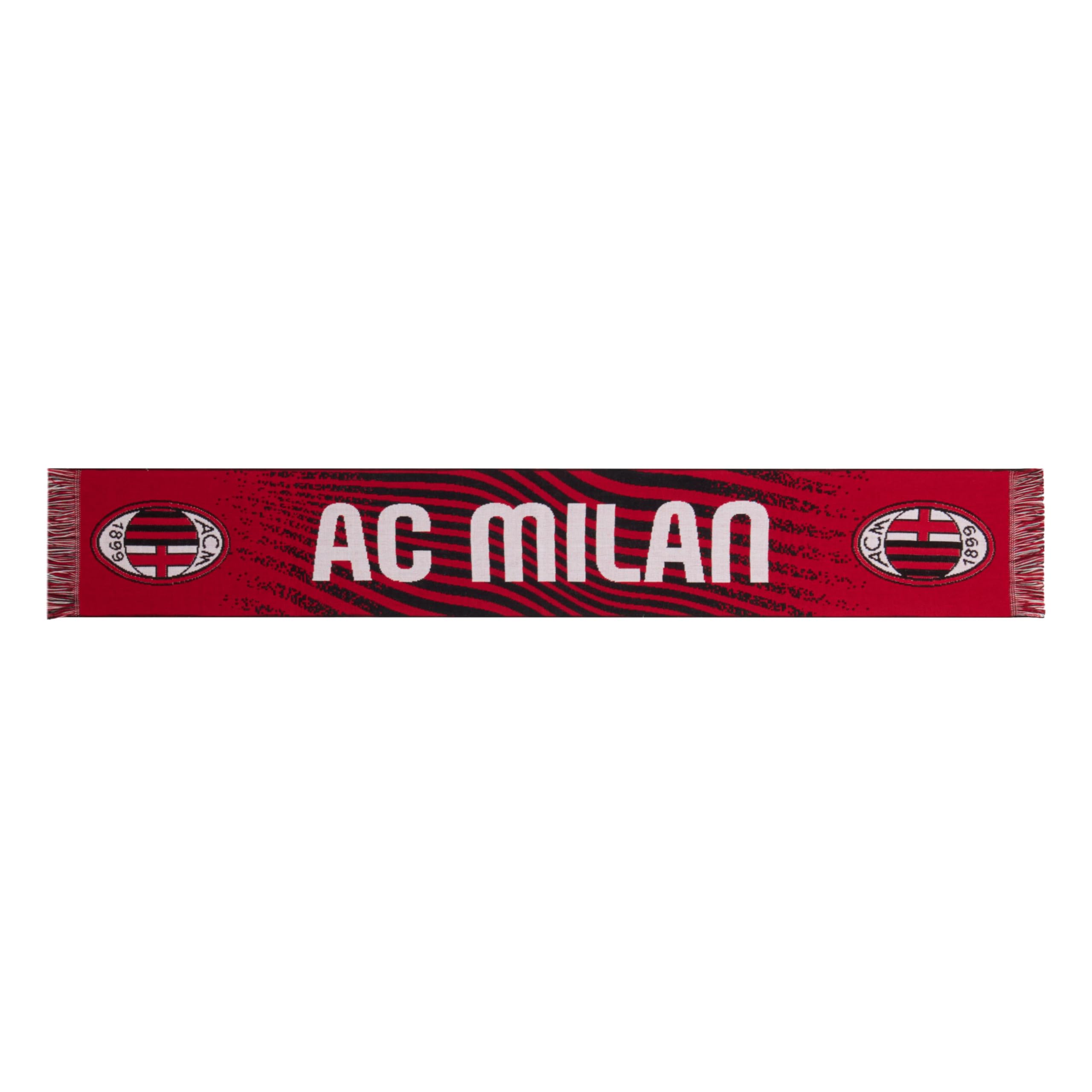 AC Milan Official Jacquard Scarf, Acrylic, One Size, Graphic