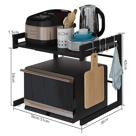 CHENSHJI Soporte de microondas Cocina Microondas telescópica Rack ...