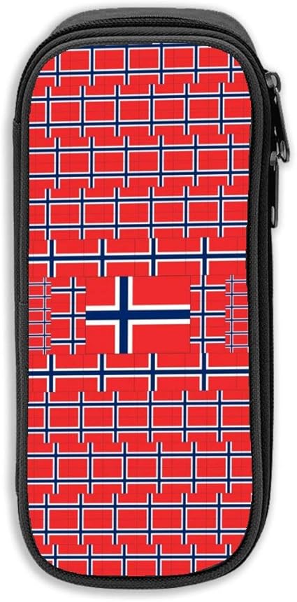 Amazon ノルウェー国旗筆箱 おしゃれ シンプル 女の子男の子 化粧箱付け 収納可能 多機能 持ち運びに便利 学生大人適用 男女兼用 文房具 オフィス用品 文房具 オフィス用品