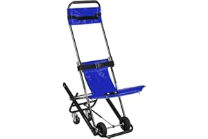 LOSCHEN Blue Manual Lift Stair Chair, Folding Chair,Portable Folding Stair Chair for Daily Transfer, can be Operated by one Person to Ancillary Moving Elderly, withstands 350 lbs