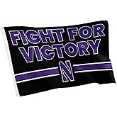 Desert Cactus Northwestern University Flag - 3 x 5 Feet NU Wildcats Banner, Indoor/Outdoor Durable Fabric Display (Style E)