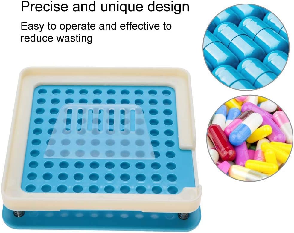 Capsule Filler with FDA Approval, 100 Holes Empty Capsule Filling Manual Machine Powder Spreader Plates Capsules Filling Tool (00#) - Image 4