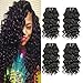 Fine Plus 7a Remy Virgin Brazilian Deep Wave Human Hair Extensions Pack of 4 Unprocessed Deep Wave Weave 50g/pc Total 200g Natural Color