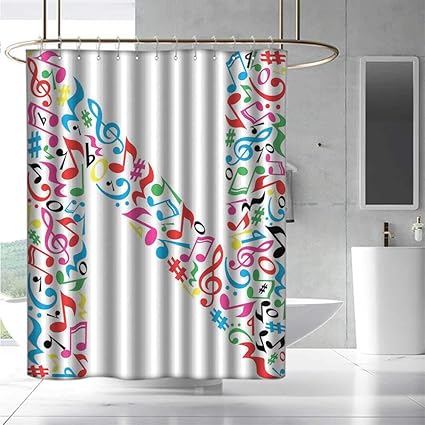 Amazon Com Coolteey Shower Curtains For Bathroom Beige Letter N