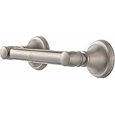 Pfister Northcott Toilet Paper Holder, Bathroom Tissue Holder, Wall-Mounted, Screw-In, Brushed Nickel Finish, BPHMG1K