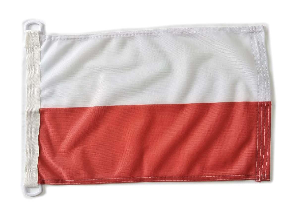 Nautical Flag of Poland 45x30 cm - Pavilion of Convenience Poland 30 x 45 cm Rings