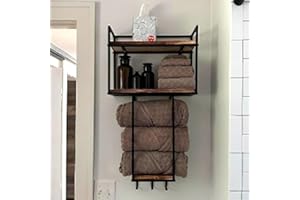 MOUGIGI Towel Rack Wall Mounted - Space-Saving Design for Small Bathrooms - Versatile Organizer for Towels, Blankets, and More - Ideal for RVs and Hotels
