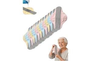 12-Pack Reusable Graphene Incontinence Pads, Reusable Leak-Proof & Waterproof Washable Incontinence Pads,Honeycomb Absorbent 