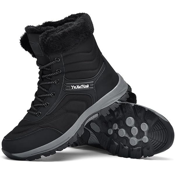 Amazon.com | FUHUBB Mens Snow Boots Winter Shoes Slip On  display picture 3