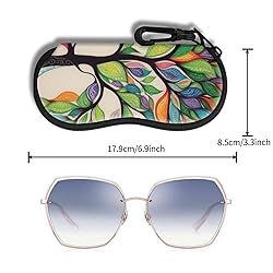 Hion Eyeglass Case Sunglasses Soft Pouch with Belt