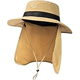 Oversized XL XXL Men's UV 50 Waterproof Packable Mesh Neck Flap Sun Fishing Hat Bucket Bonnie Hiking
