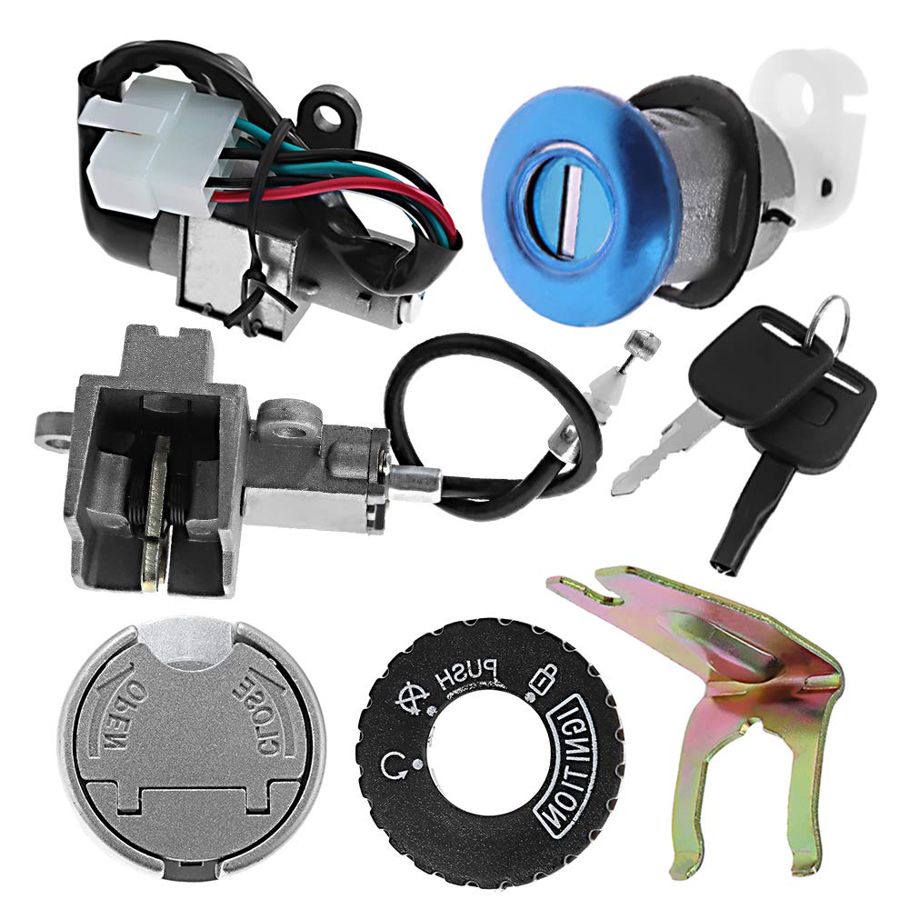 Photo 1 of Ignition Key Kit for 49cc 50cc 60cc 72cc 82cc 125cc TaoTao Peace Roketa Jonway NST Tank Gy6 Scooter Scooter
