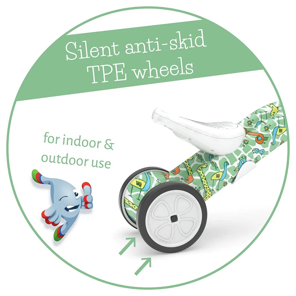 Chillafish Bunzi FAD 7 Limited Edition Gradual Balance Bike and Tricycle, 2-in-1 Ride on Toy for 1-3 Years Old, Silent Non-Marking Wheels, Girafitti