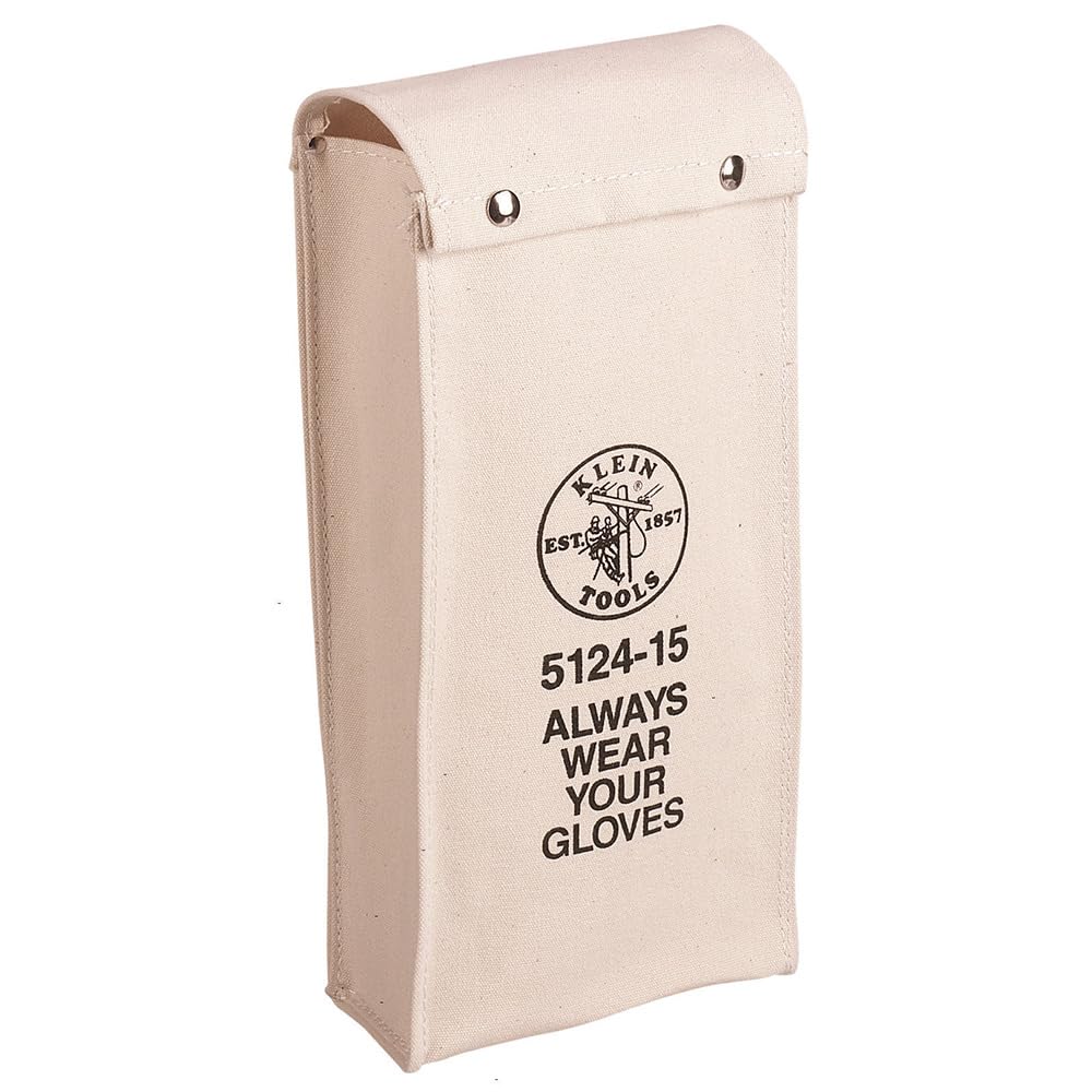Glove Bag, 15-Inch Long, No. 10 Canvas with Expansion Gusset and Ventilation Grommets Klein Tools 5124-15