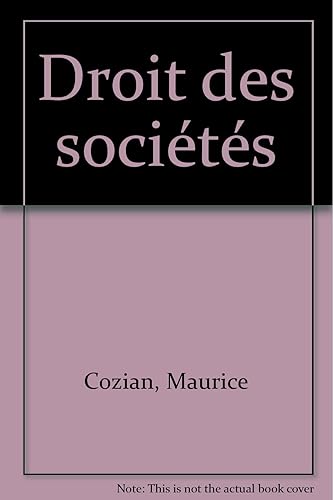 Download Droit des sociétés (ancienne édition) PDF