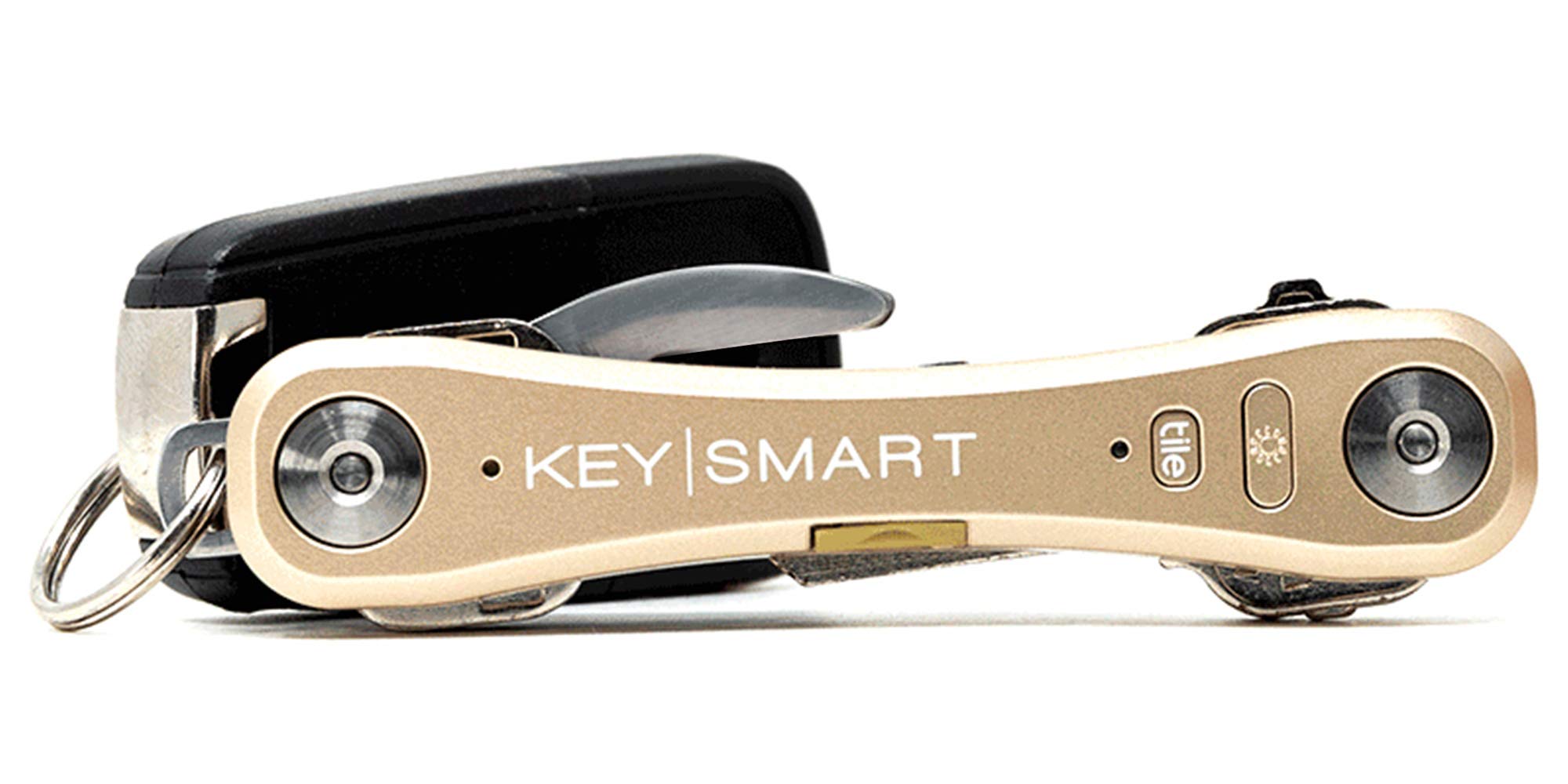 KeySmart Pro Key Holder w LED Light Tile Smart Technology (up