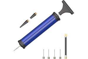 DDUO Portable Ball Pump,Air Pump Inflator Kit with Needle,Nozzle, Extension Hose for Basketball Football Volleyball Rugby Exercise Sports Ball