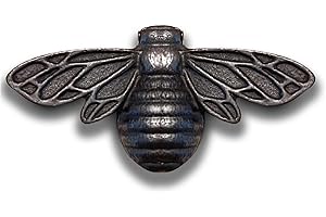 ANATOLICA Solid Brass Bee Door Knocker,6.3 Inches Wide,3.5 inches Tall (Black Oxide)