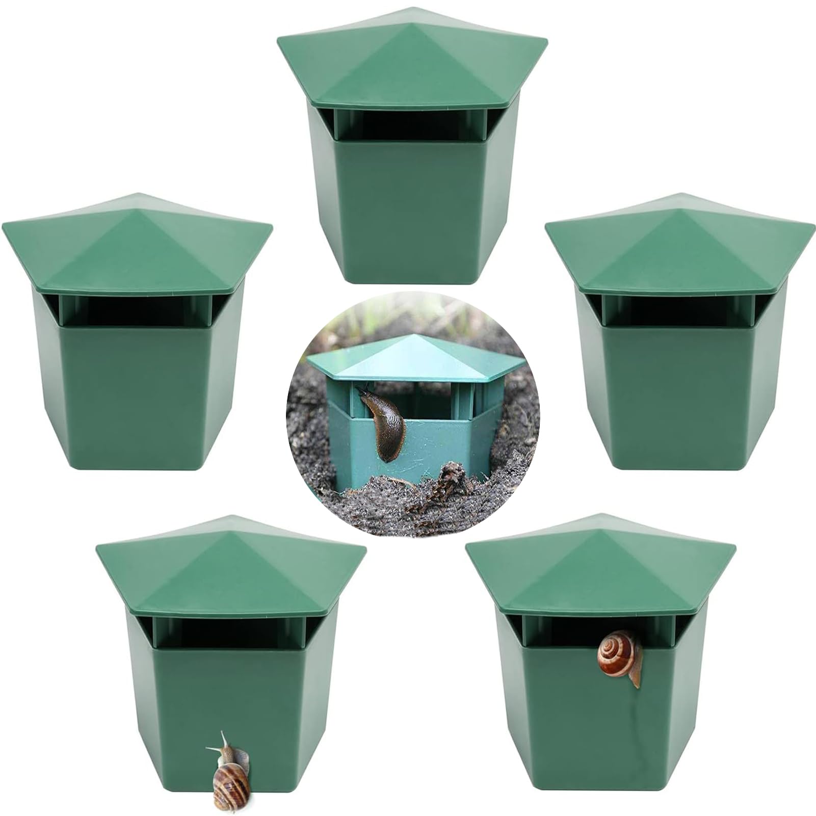Slug Trap, 5Pcs Beer Traps for Snails and Slugs Eco-Friendly to Catch Slugs Snails Catcher Set