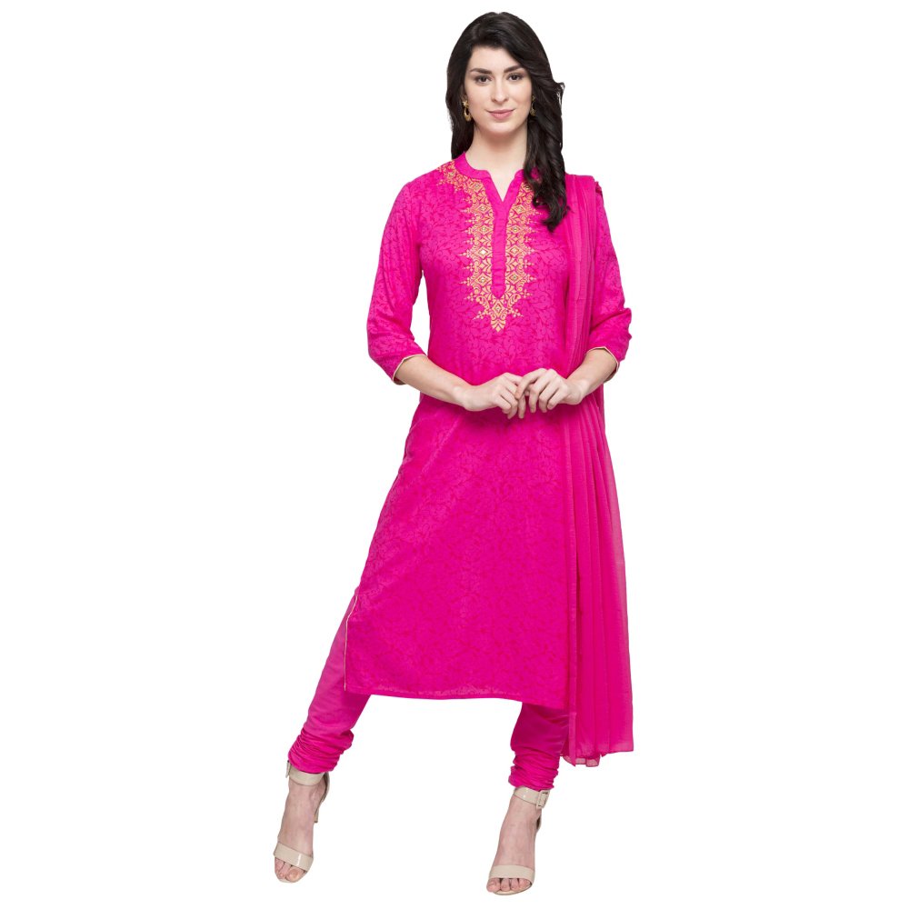 haute curry by shoppers stop womens mandarin neck printed churidar suit