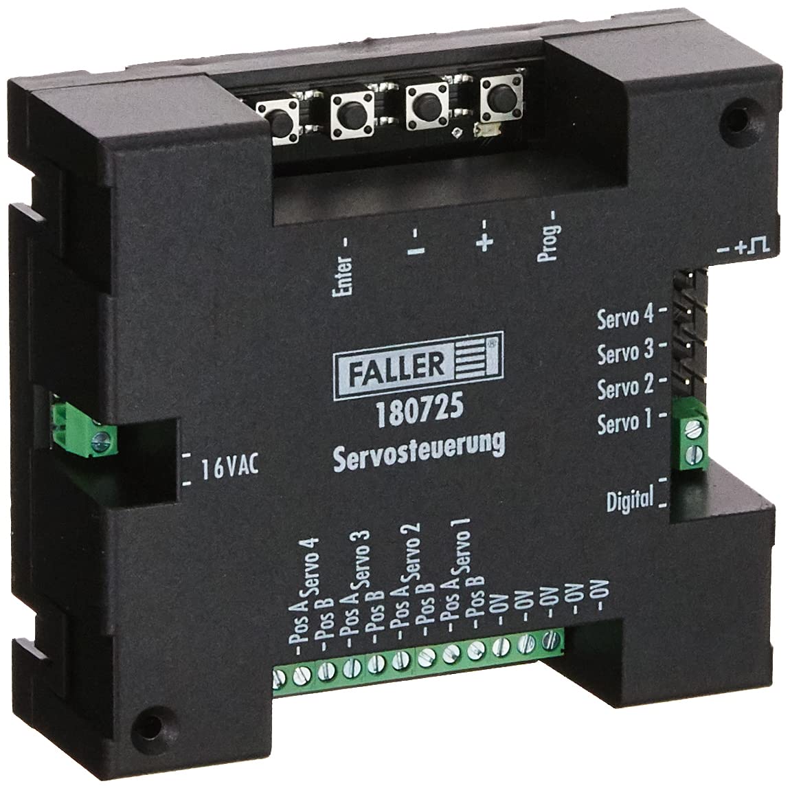 Faller Servo Control for 4 Connectable Servos, Model Railway Accessories, H0, Model Railway H0, TT, N Car System, Electronic Control, 16 V