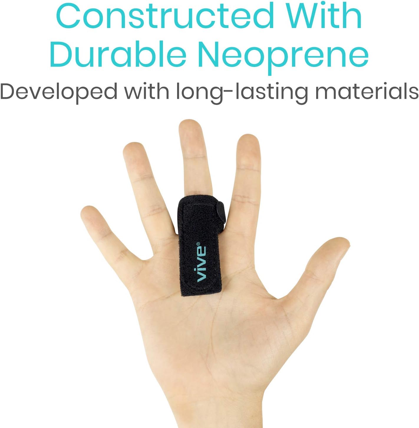 Vive Trigger Finger Splint - Support Brace for Middle, Ring, Index, Thumb and Pinky - Straightening Curved, Bent, Locked and Stenosing Tenosynovitis Hands - Tendon Lock Release Stabilizer Knuckle Wrap: Health & Personal Care