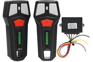 STEGODON Wireless Winch Remote Control Kit 12V Handset Switch Recovery Controller Wireless Winch Receiver with 2pcs Wireless 