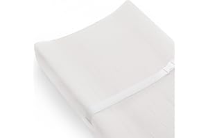 MEOWCARDS Changing Pad Cover for Baby Girls Boys, Muslin Changing Table Pad Covers with Boho Style, Neutral Color Soft and Breathable (White)