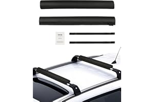 VEVOR Soft Roof Rack Pads, 28" Universal Car Roof Rack Pads for Various Crossbars, 88LBS Load Capacity Luggage Kayak Carrier 