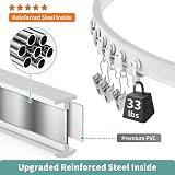 SEGNAYEN Flexible Curtain Track Bay Window 2.5m White PVC with Fittings view 5