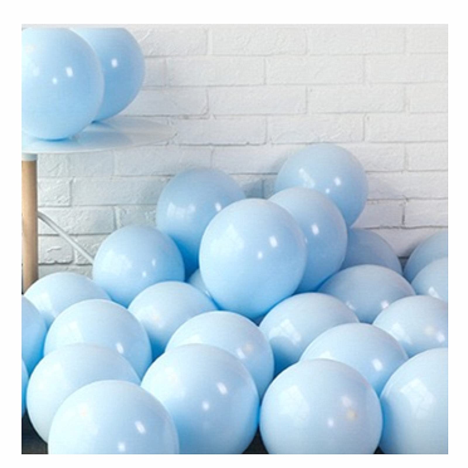 100 Pcs 12 Inch Baby Blue Macaron Pastel Latex Balloon,Romantic Baloon Decorative Latex Balloons for Valentines Baby Shower Birthday Party Wedding Engagement Anniversary Xmas Festival Decor Supplies