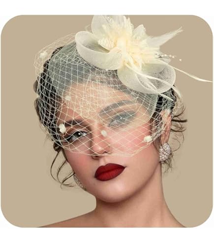 Amazon.com: Anglacesmade Bridal Feather Headband White  display picture 3