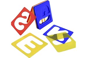 TecUnite 26 Pieces Alphabet Stencils Set Plastic Letter Stencils for Painting Learning, DIY Craft Decoration (6 x 6 Inches)