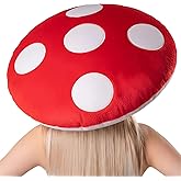 ComfyCamper Mushroom Hat Costume - Fedora Hat Red Cap - Women Teens Adult - Cosplay Roleplay Halloween
