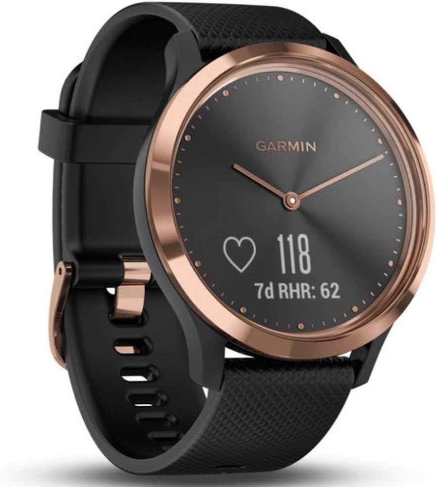 garmin vivomove hr fitness tracker white rose gold