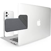 MOFT Magnetic Laptop iPhone Holder, Slim Foldable Adjustable Phone Monitor Side Mount for Laptop, Portable Computer Expansion Bracket (Grey)
