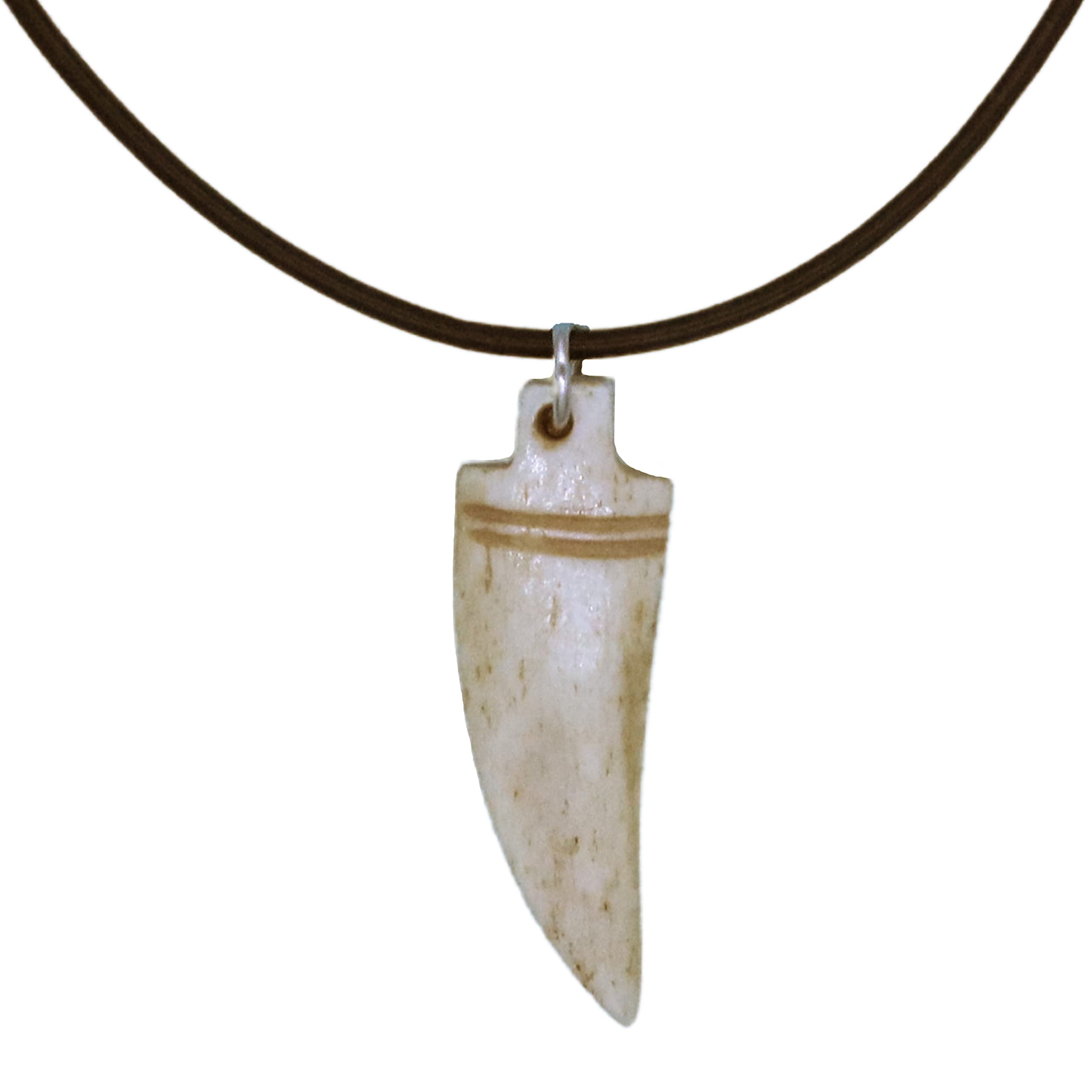 Fablinks Wolf Tooth Necklace for Men, Necklace with Bone Fang Pendant,  Dinosaur Teeth Horn Necklaces with Roun