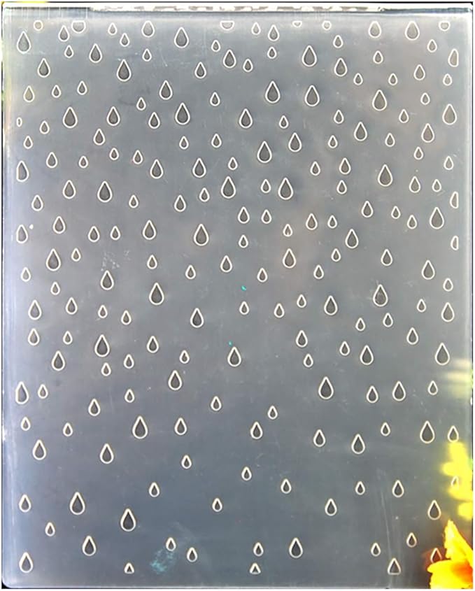 Kwan Crafts Raindrop Plastic Embossing Folders for Card