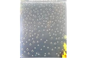 Kwan Crafts Raindrop Plastic Embossing Folders for Card Making Scrapbooking and Other Paper Crafts, 12.1x15.2cm