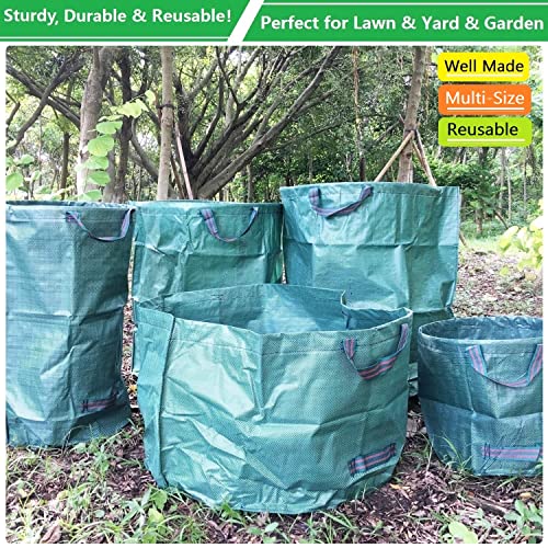 Professional 3Pack 80 Gallons Lawn Garden Bag Leaf Waste Bags (D26, H33 inches) with Coated
