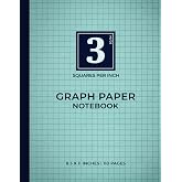 Cyan Graph Paper Notebook | 3 Squares Per Inch: Designed for Mid-Level Planning and Sketching | Elegant and Calming Cyan Design | 110 Pages | 8.5 x 11 Inches