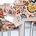 HOOYE Bohemian Style Rectangle Tablecloth Linen Lace Table Cloth for Dinner Parties Table Cover (55X71 inch, Bohemian Style)