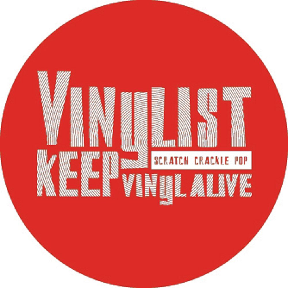 Dmc Vinylist Keep Vinyl Alive Turntable Slipmats - Red With White Print