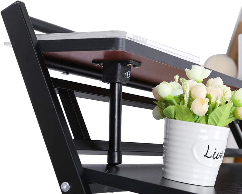 Folding Study Computer Desk - Writing Desk Portable Small Lazy Foldable Table Laptop Desk for Small Space,Free Installation Home Office Desk (Black): Kitchen & Dining