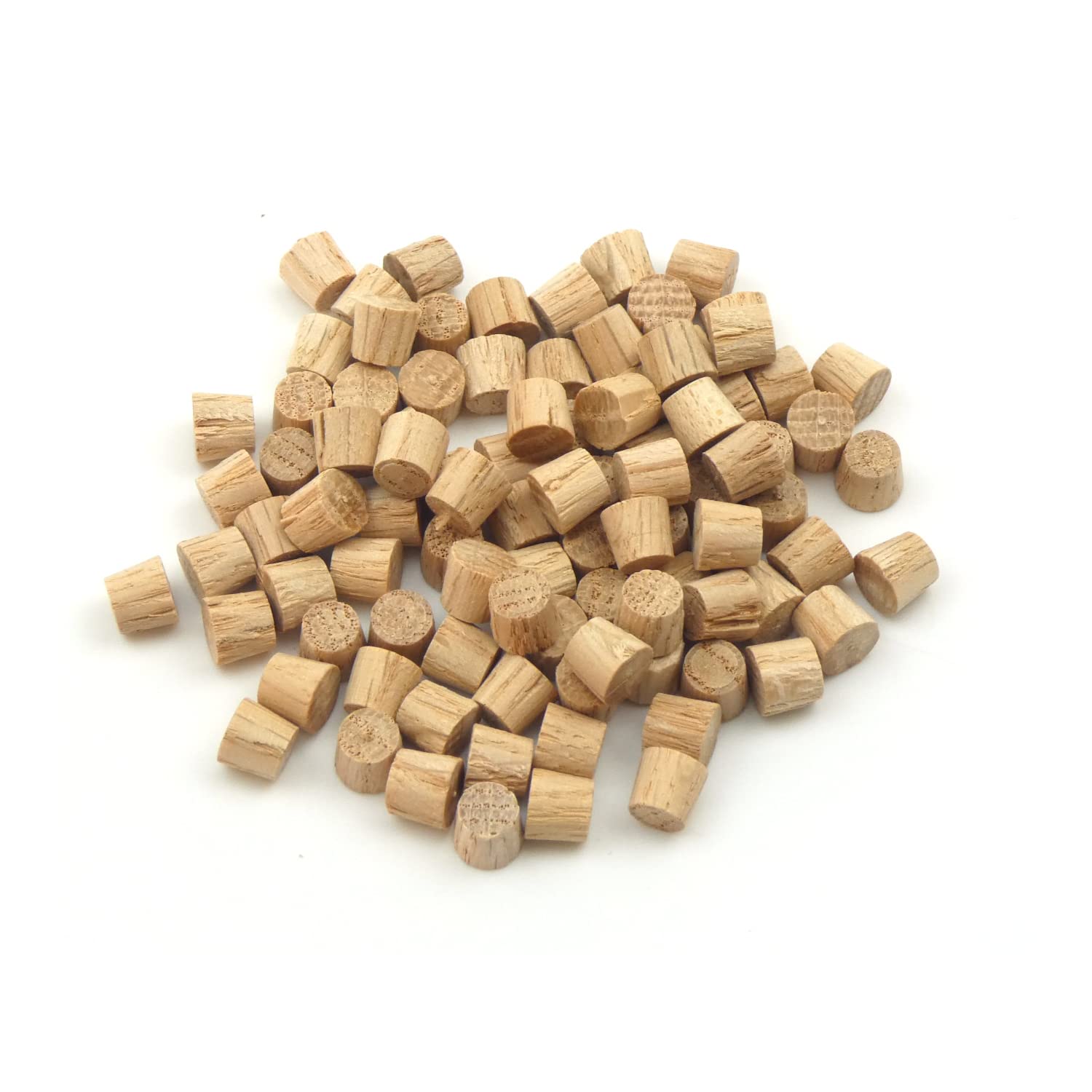 1/4" - 6.5mm Oak Flat Head End Grain Plug - Pack of 100