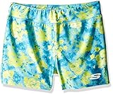 Skechers Big Girls' Sport Active Compression Short, Bluefish, Small